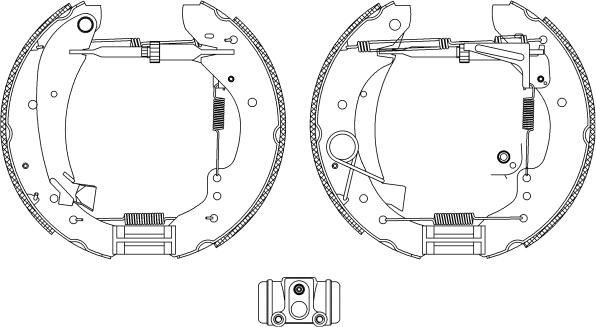 HELLA PAGID 8DB 355 004-221 - Комплект гальм, барабанний механізм autozip.com.ua