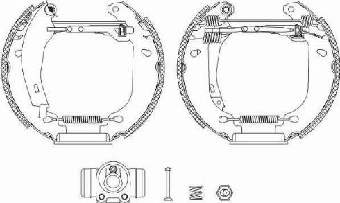 HELLA PAGID 8DB 355 004-711 - Комплект гальм, барабанний механізм autozip.com.ua