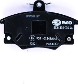 HELLA PAGID 8DB 355 005-961 - Гальмівні колодки, дискові гальма autozip.com.ua