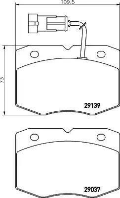 HELLA PAGID 8DB 355 005-501 - Гальмівні колодки, дискові гальма autozip.com.ua