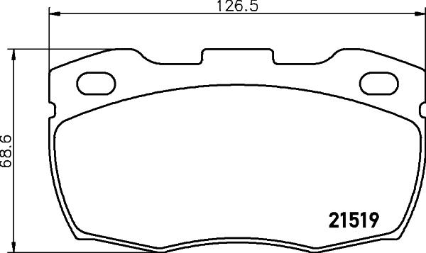 HELLA PAGID 8DB 355 005-861 - Гальмівні колодки, дискові гальма autozip.com.ua