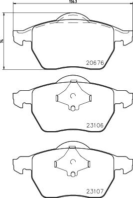 HELLA PAGID 8DB 355 006-921 - Гальмівні колодки, дискові гальма autozip.com.ua