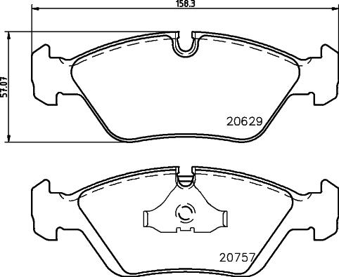 HELLA PAGID 8DB 355 006-511 - Гальмівні колодки, дискові гальма autozip.com.ua