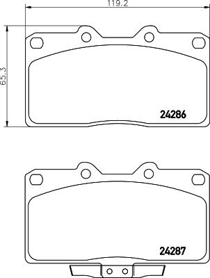 HELLA PAGID 8DB 355 006-641 - Гальмівні колодки, дискові гальма autozip.com.ua