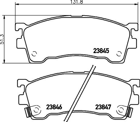 HELLA PAGID 8DB 355 006-621 - Гальмівні колодки, дискові гальма autozip.com.ua