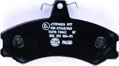 HELLA PAGID 8DB 355 006-011 - Гальмівні колодки, дискові гальма autozip.com.ua