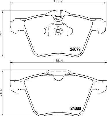 HELLA PAGID 8DB 355 006-891 - Гальмівні колодки, дискові гальма autozip.com.ua