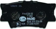 HELLA PAGID 8DB 355 006-881 - Гальмівні колодки дискові зад. Toyota Rav 4 III 2.0 VVT-i. 2.2 D-4D. 2.2 06- autozip.com.ua