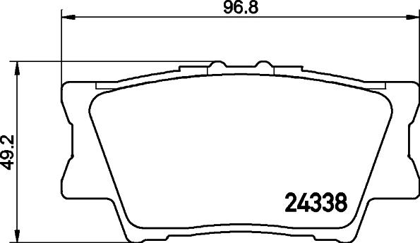 HELLA PAGID 8DB 355 006-881 - Гальмівні колодки дискові зад. Toyota Rav 4 III 2.0 VVT-i. 2.2 D-4D. 2.2 06- autozip.com.ua