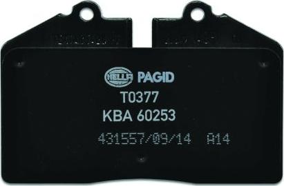 HELLA PAGID 8DB 355 006-351 - Гальмівні колодки, дискові гальма autozip.com.ua