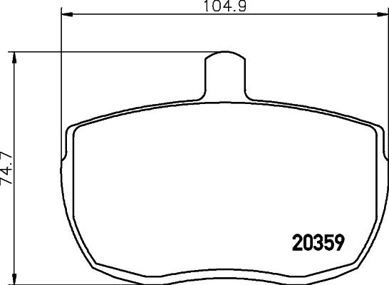 HELLA PAGID 8DB 355 006-361 - Гальмівні колодки, дискові гальма autozip.com.ua