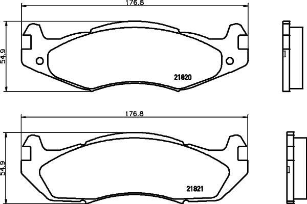 HELLA PAGID 8DB 355 006-371 - Гальмівні колодки, дискові гальма autozip.com.ua