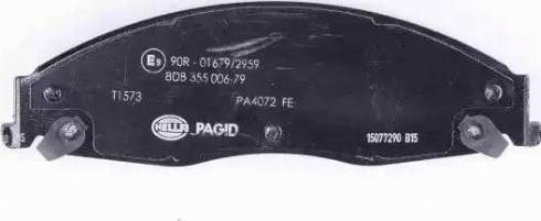 HELLA PAGID 8DB 355 006-791 - Гальмівні колодки, дискові гальма autozip.com.ua