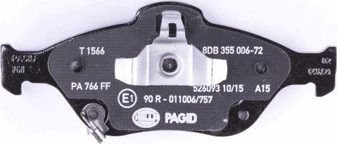 HELLA PAGID 8DB 355 006-721 - Гальмівні колодки, дискові гальма autozip.com.ua