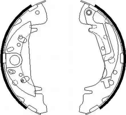 HELLA PAGID 8DB 355 000-361 - Комплект гальм, барабанний механізм autozip.com.ua