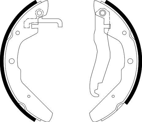 HELLA PAGID 8DB 355 000-701 - Комплект гальм, барабанний механізм autozip.com.ua