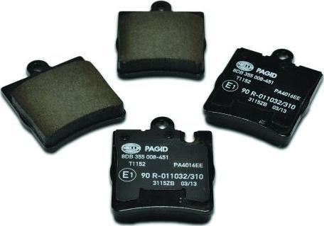 HELLA PAGID 8DB 355 008-451 - Гальмівні колодки, дискові гальма autozip.com.ua