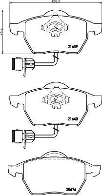 HELLA PAGID 8DB 355 008-531 - Гальмівні колодки, дискові гальма autozip.com.ua