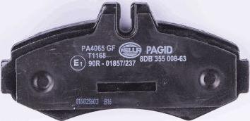 HELLA PAGID 8DB 355 008-631 - Гальмівні колодки, дискові гальма autozip.com.ua