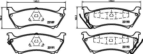 HELLA PAGID 8DB 355 008-671 - Гальмівні колодки, дискові гальма autozip.com.ua