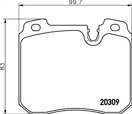 HELLA PAGID 8DB 355 008-071 - Гальмівні колодки, дискові гальма autozip.com.ua