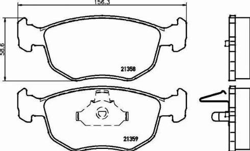 HELLA PAGID 8DB 355 008-191 - Гальмівні колодки, дискові гальма autozip.com.ua