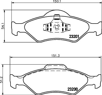 HELLA PAGID 8DB 355 008-891 - Гальмівні колодки, дискові гальма autozip.com.ua