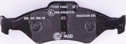 HELLA PAGID 8DB 355 008-891 - Гальмівні колодки, дискові гальма autozip.com.ua