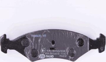 HELLA PAGID 8DB 355 008-331 - Гальмівні колодки, дискові гальма autozip.com.ua