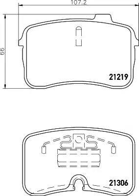 HELLA PAGID 8DB 355 008-201 - Гальмівні колодки, дискові гальма autozip.com.ua