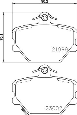 HELLA PAGID 8DB 355 008-721 - Гальмівні колодки, дискові гальма autozip.com.ua