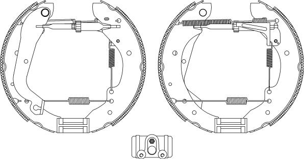 HELLA PAGID 8DB 355 003-991 - Комплект гальм, барабанний механізм autozip.com.ua