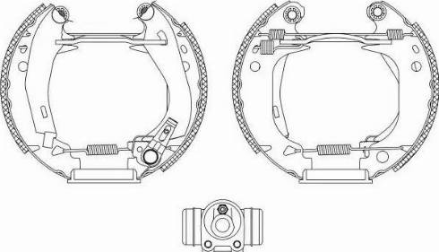 HELLA PAGID 8DB 355 003-941 - Комплект гальм, барабанний механізм autozip.com.ua