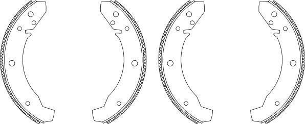 HELLA PAGID 8DB 355 003-521 - Комплект гальм, барабанний механізм autozip.com.ua