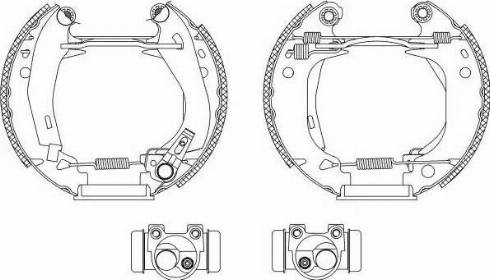 HELLA PAGID 8DB 355 003-651 - Комплект гальм, барабанний механізм autozip.com.ua