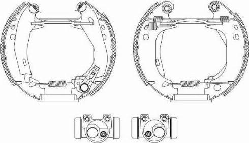 HELLA PAGID 8DB355003841 - Комплект гальм, барабанний механізм autozip.com.ua