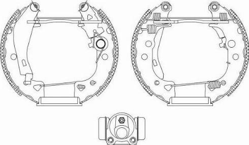 HELLA PAGID 8DB 355 003-801 - Комплект гальм, барабанний механізм autozip.com.ua