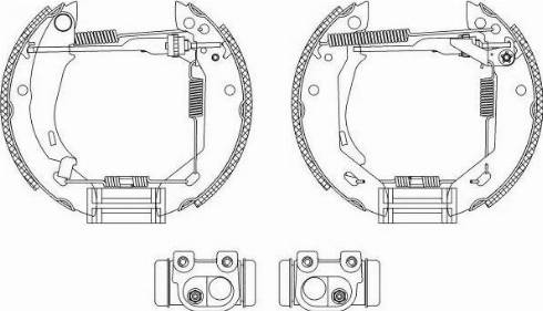 HELLA PAGID 8DB 355 003-831 - Комплект гальм, барабанний механізм autozip.com.ua