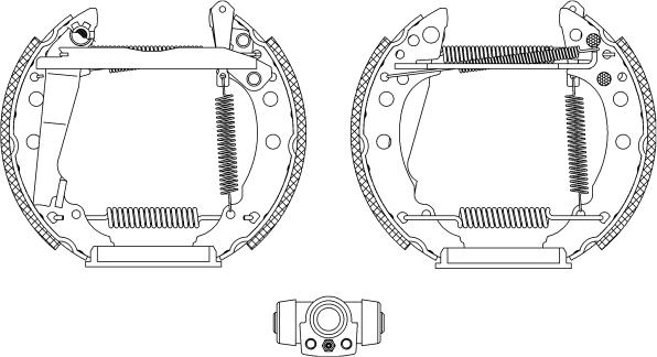 HELLA PAGID 8DB 355 003-741 - Комплект гальм, барабанний механізм autozip.com.ua