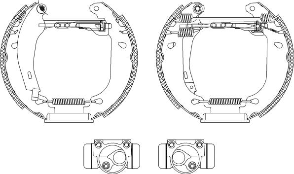 HELLA PAGID 8DB 355 003-761 - Комплект гальм, барабанний механізм autozip.com.ua