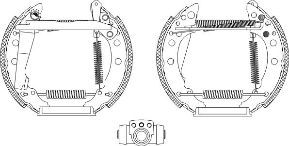 HELLA PAGID 8DB 355 003-711 - Комплект гальм, барабанний механізм autozip.com.ua