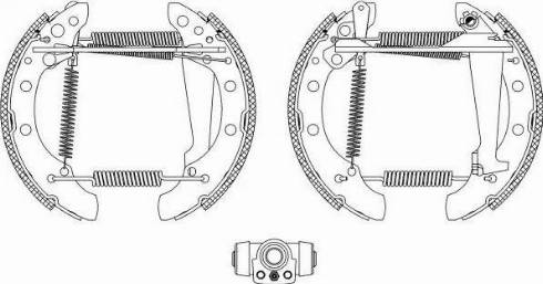 HELLA PAGID 8DB 355 003-731 - Комплект гальм, барабанний механізм autozip.com.ua