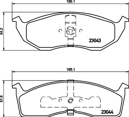 HELLA PAGID 8DB 355 007-941 - Гальмівні колодки, дискові гальма autozip.com.ua