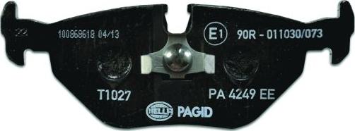 HELLA PAGID 8DB 355 007-421 - Гальмівні колодки, дискові гальма autozip.com.ua