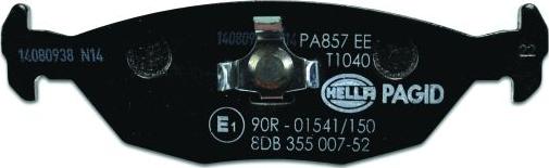 HELLA PAGID 8DB 355 007-521 - Гальмівні колодки, дискові гальма autozip.com.ua