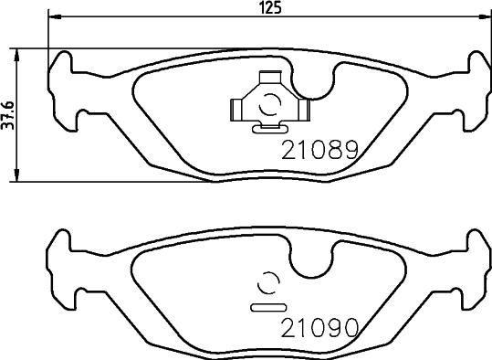 HELLA PAGID 8DB 355 007-521 - Гальмівні колодки, дискові гальма autozip.com.ua