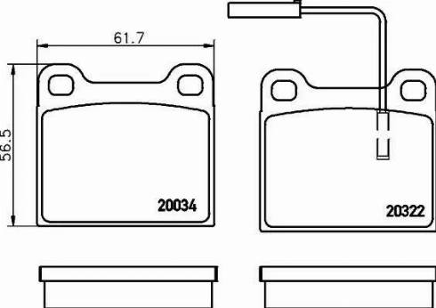 HELLA PAGID 8DB355007631 - Гальмівні колодки, дискові гальма autozip.com.ua