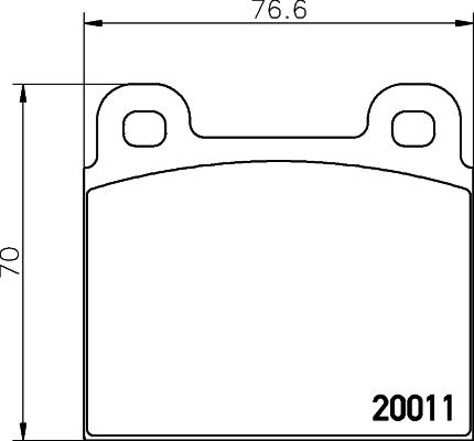 HELLA PAGID 8DB 355 007-011 - Гальмівні колодки, дискові гальма autozip.com.ua