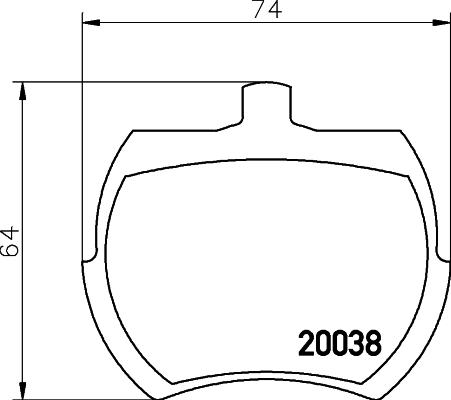 HELLA PAGID 8DB 355 007-081 - Гальмівні колодки, дискові гальма autozip.com.ua