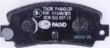 HELLA PAGID 8DB 355 007-131 - Гальмівні колодки, дискові гальма autozip.com.ua